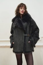 Двусторонняя шубка Grey, Серая