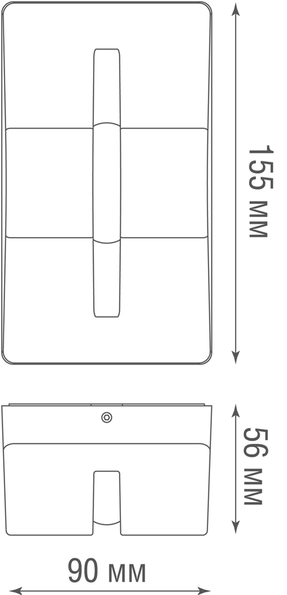 Ландшафтный светильник IP65,  L155xW90xH56 мм,  3Вт,  4000К,  темно-серый
