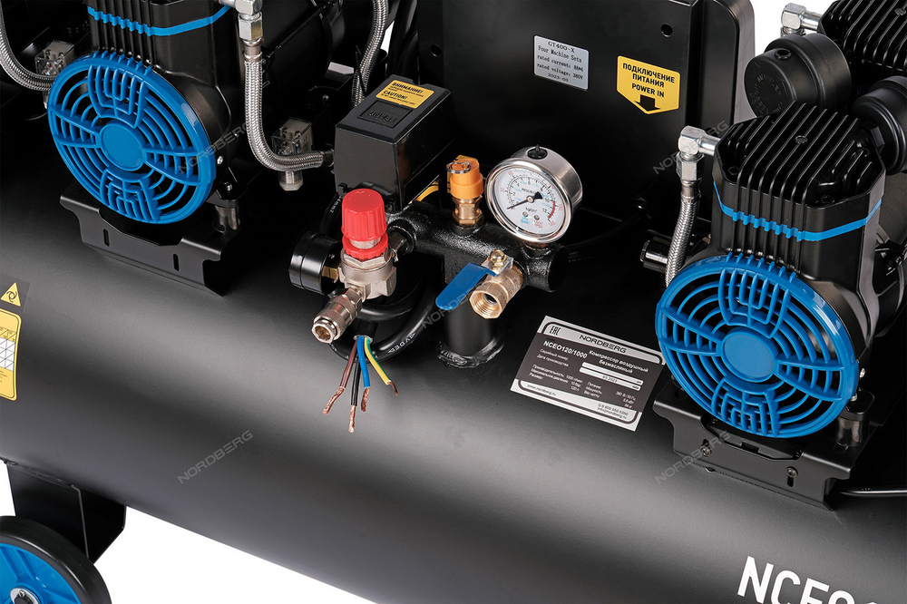 NORDBERG (NCEO120/1000) Компрессор безмасляный 380 В, ресивер 120 л, 1000 л/мин