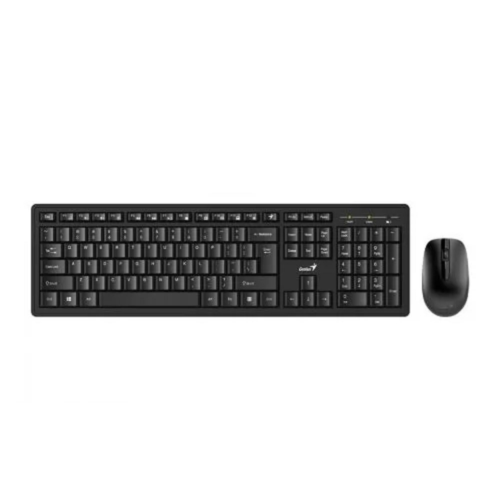 Комплект (клавиатура + мышь) Клавиатура + мышь Genius Smart KM-8200 (Dual color) (USB,1 мини-ресивер на оба устройства,104 кл кнопка SmartGenius, мембранная,800-1600 DPI) [31340003421]