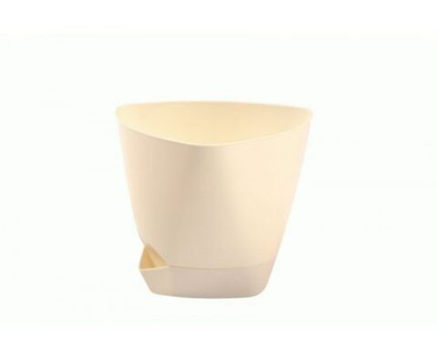 Радиан Горшок для цветов, Молочный, 20.2 см х 22.2 см х 22.2 см, 5 л, 1 шт