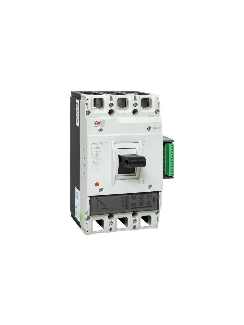 Выключатель автоматический 3п 400А 50кА AV POWER-3/3 ETU2.2 AVERES EKF mccb-33-400-2.2-av
