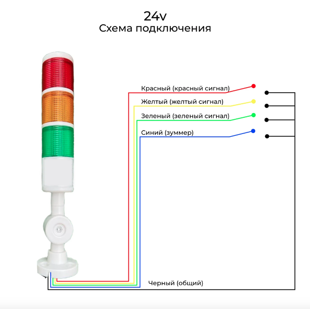 Сигнальная колонна 24v
