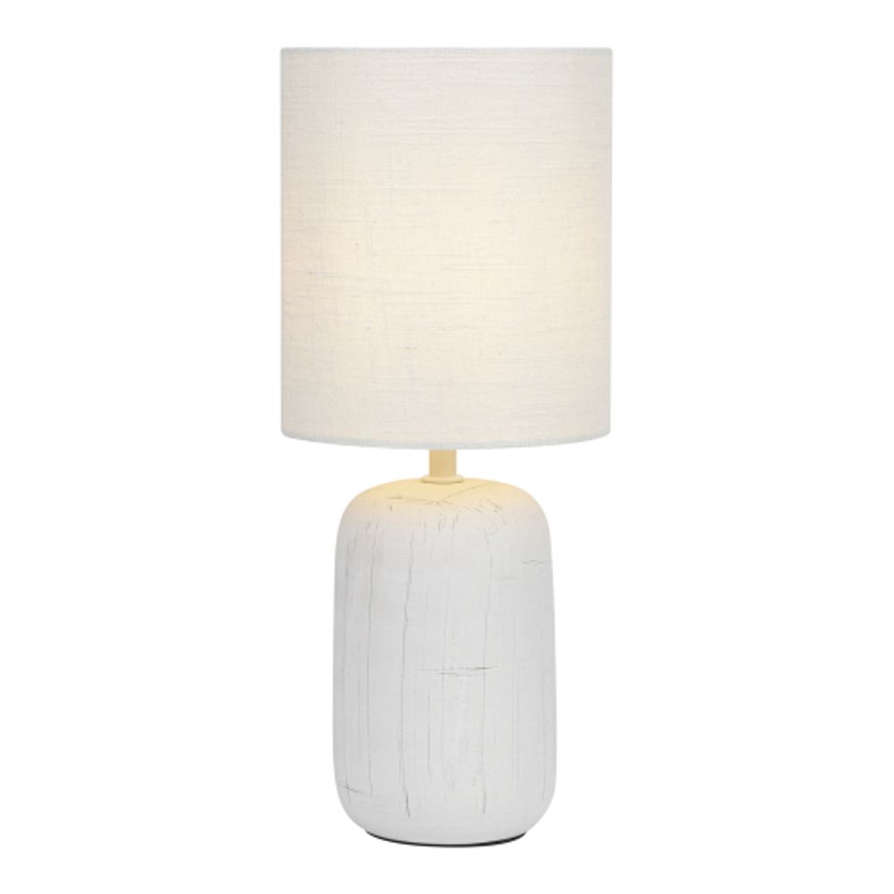 Настольная лампа Rivoli Ramona 7041-501 1 * Е14 40 Вт керамика белая с абажуром