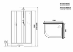 Душевая кабина Niagara Classic 120x80 R NG-3312-14RBKT без гидромассажа