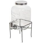 Лимонадница стекло, 4 л, с крыш, Y4-5365, на металлической подставке