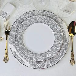 Lenardi 145-540 Набор из 6 тарелок 22см СЕВИЛЬЯ в под.уп.(х10)Костяной фарфор