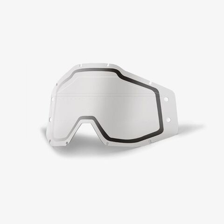 Линза 100% Accuri Forecast Dual Lens Sonic Bumps w/mud Visor Clear (51121-610-02)