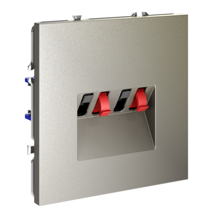 Розетка акустическая встраиваемая VOLTUM S70 4-местная, (шелк)