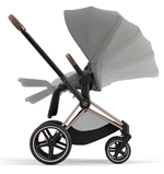 Коляска Cybex Priam IV Rosegold complete и автокресло Cloud G i-Size Fog Grey 3 в 1 Mirage Grey