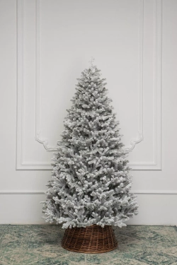 Искусственная елка Алтайская заснеженная 300 см., 885 холодных-белых Led ламп, 100% литая хвоя, ЕлкиТорг (177300)