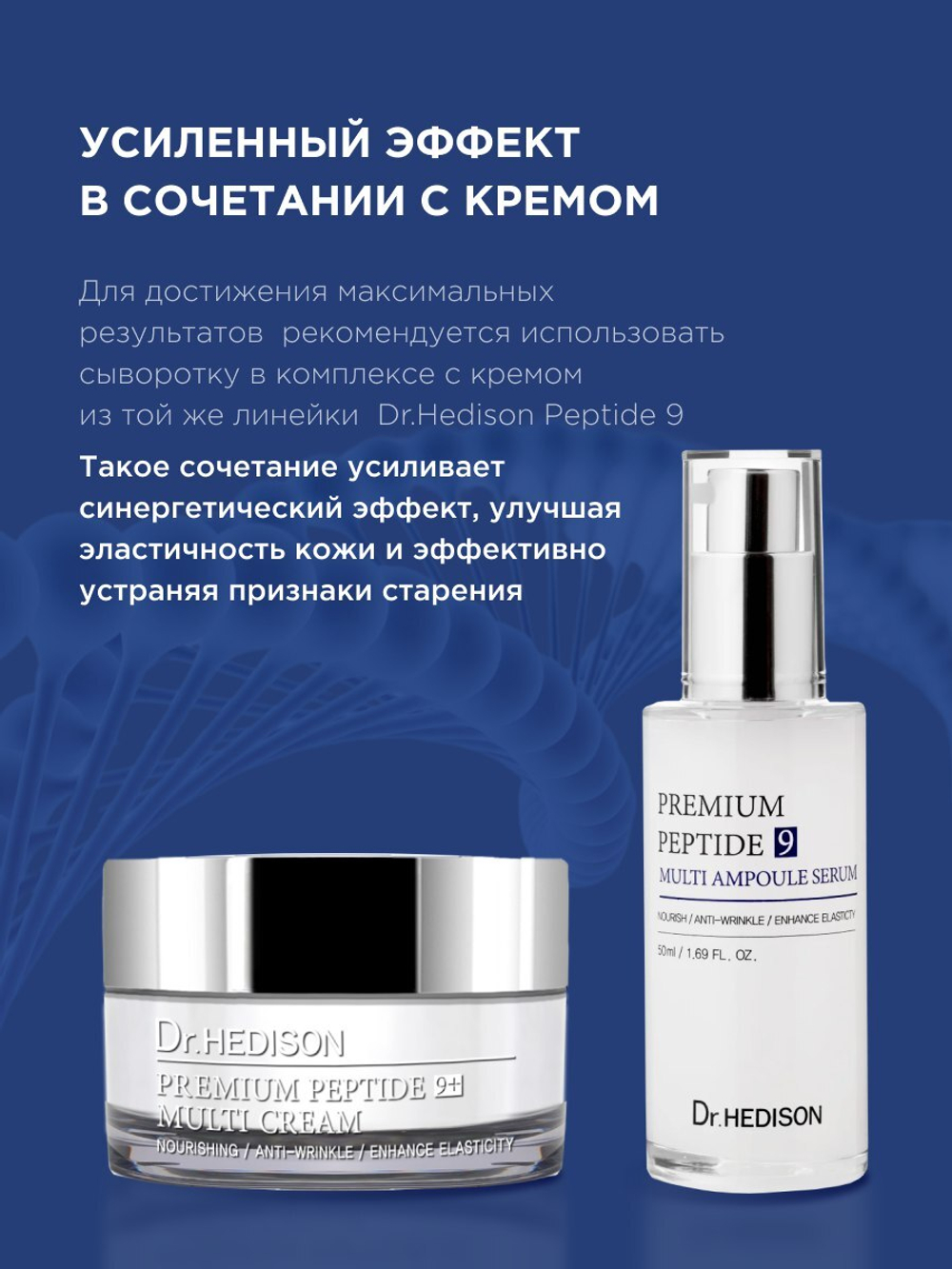 Сыворотка с пептидами Dr.Hedison Premium Peptide 9 multi ampoule serum, 50мл