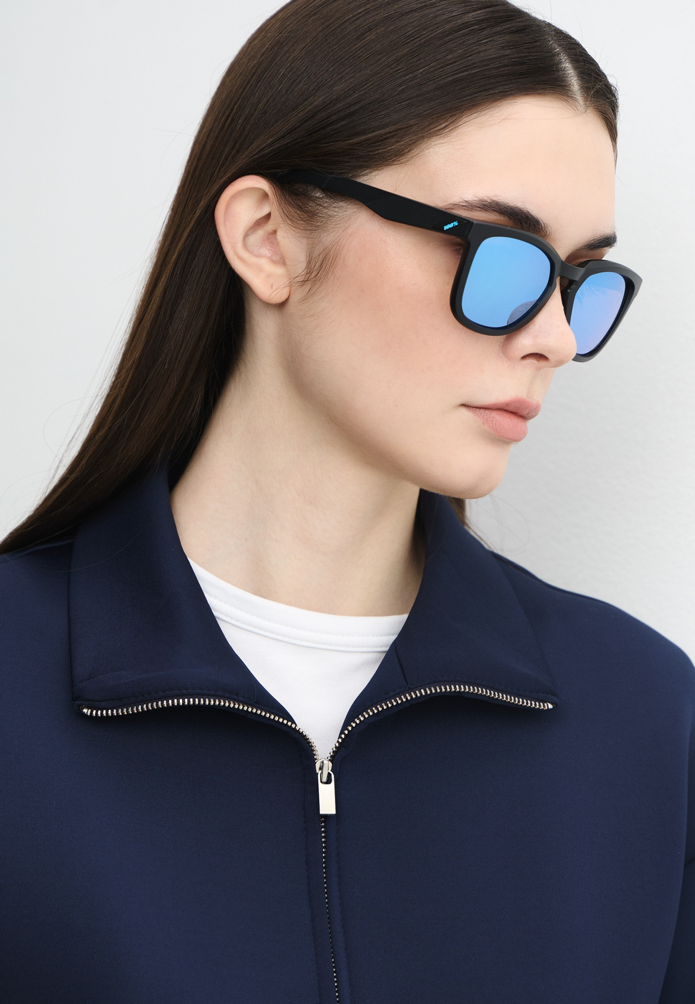 Спортивные очки 100% HUDSON - Matte Black - HiPER Blue Multilayer Mirror Lens