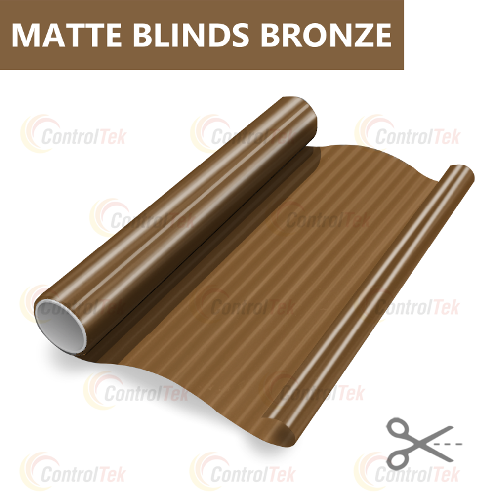 Пленка для окон декоративная MATTE BLINDS BRONZE ControlTek, на отрез (ширина рулона 1,524 м.)