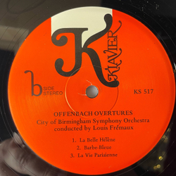 Винтажная виниловая пластинка LP Offenbach Жак Оффенбах, With City Of Birmingham Symphony, Conducted By Louis Fremaux, Offenbach Overtures Увертюры (США 1973)