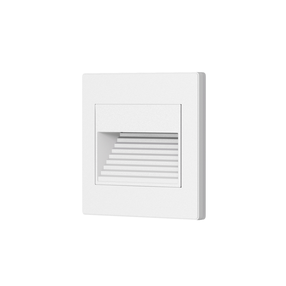 DK3050-WH Светильник встраиваемый в стену, IP 20, LED 3000, 1 Вт, белый, пластик