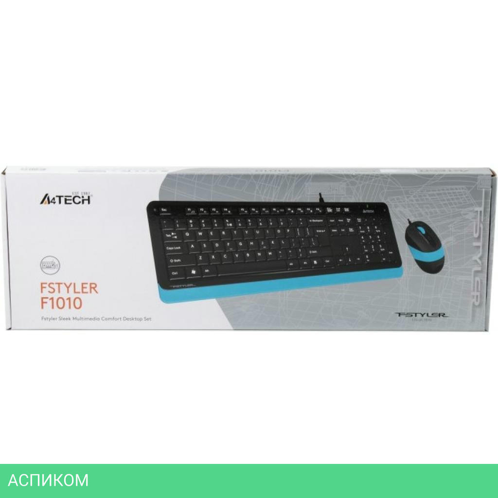 Набор периферии A4Tech Fstyler F1010 Blue черный/синий