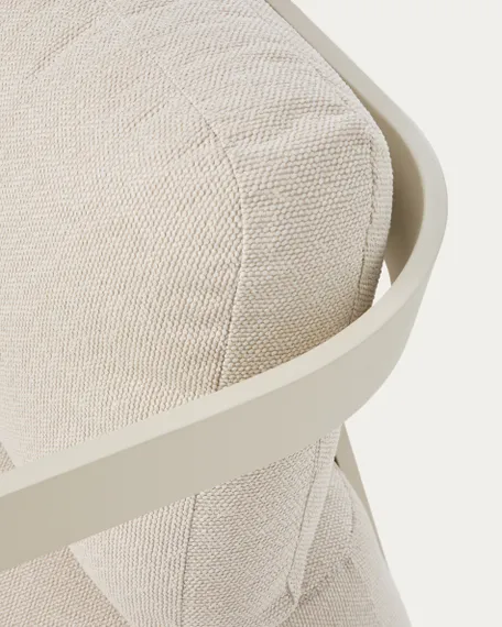 Уличный 3-х местный диван Tamaris из алюминия цвета экрю, 217 см