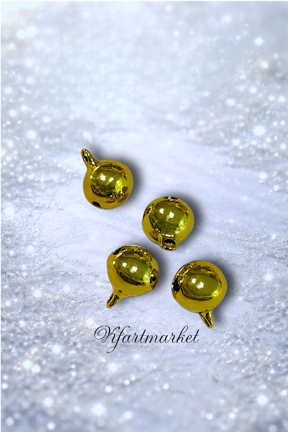 Бубенцы 12 мм (4 шт) , золото