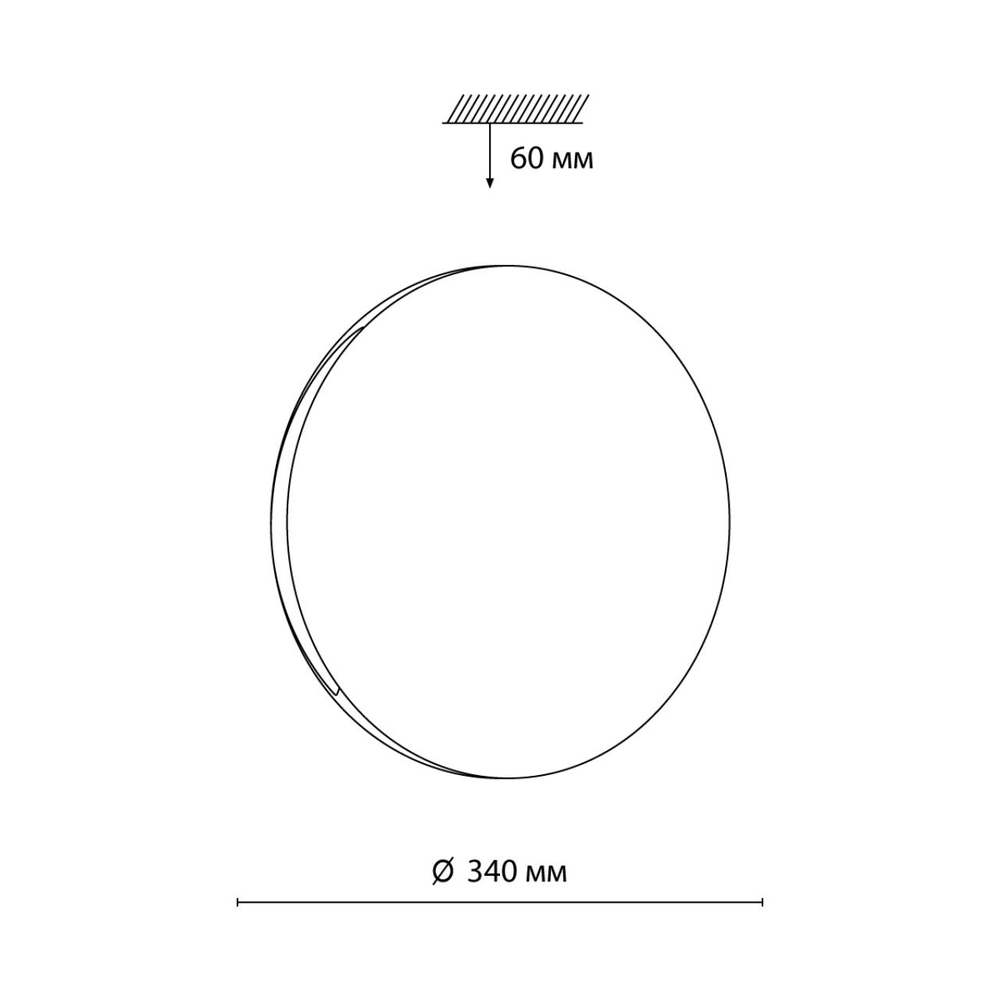 7600/CLN TAN SN Светильник пластик/белый/хром LED 36Вт без ДУ 4000К D340 IP43 RINGO