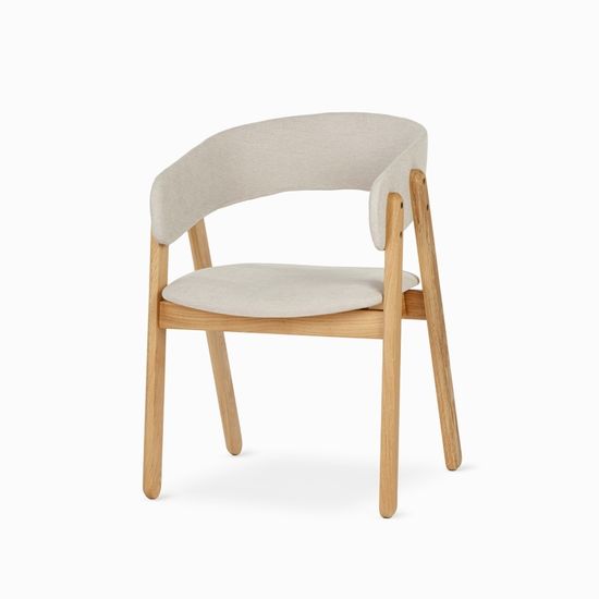 Стул Devlin Soft дерево и серая ткань 