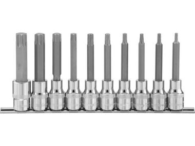 921910 Набор насадок торцевых 1/2"DR с вставками-битами TORX® на держателе, T20-T70, 100 мм, 10 предметов