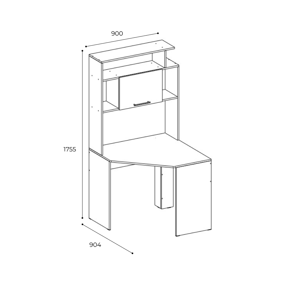 Стол компьютерный Квартет-12, дуб сонома/белый