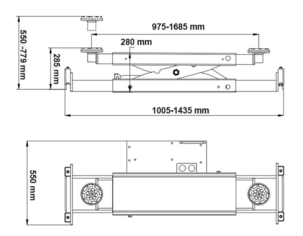 RJ-10A Траверса пневмогидравлическая 4.5 т.