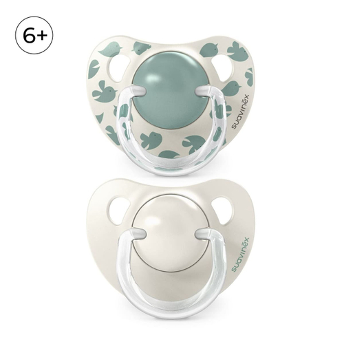 Набор анатомических пустышек Suavinex Birdies зеленый, 6-18 мес, 2 шт