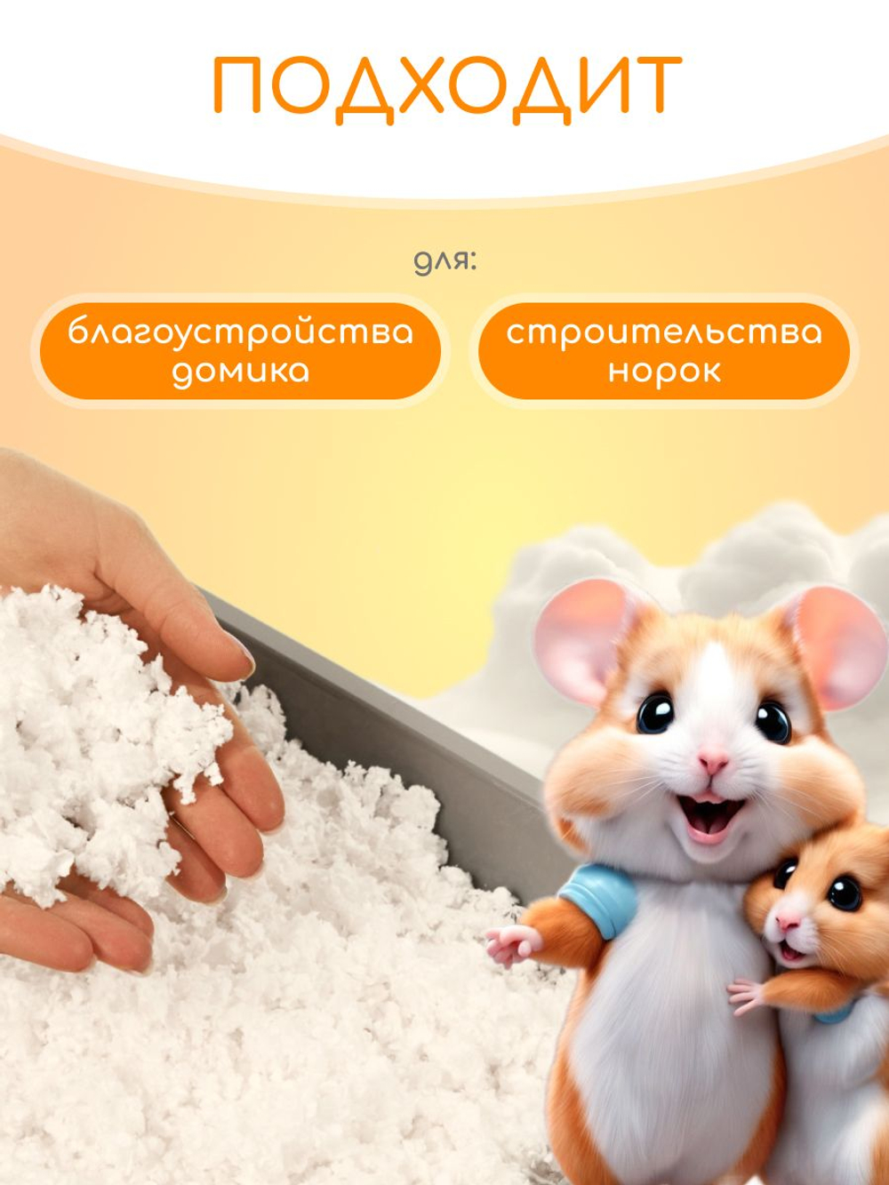 Целлюлозный наполнитель для грызунов HERO PETS, 24 л