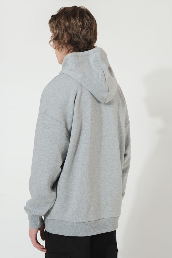 Худи Серый Меланж - фото 10