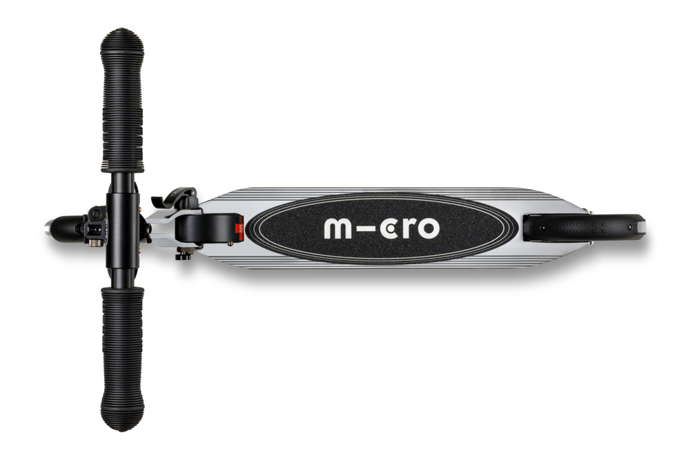 Самокат Micro Sprite LED, серебристый хром