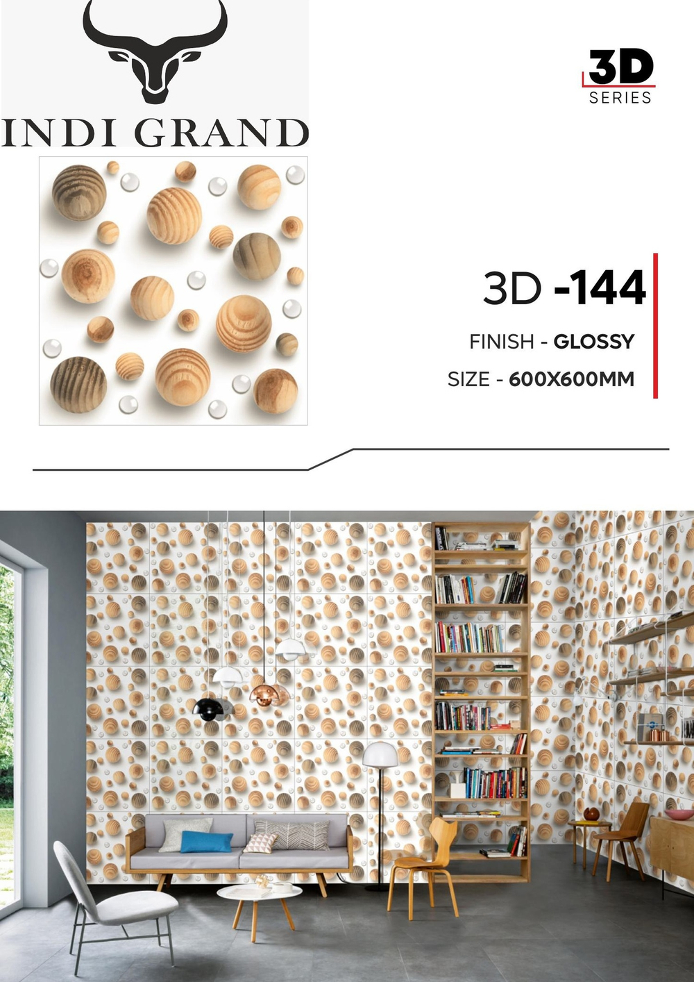Керамогранит 3D 60х60 glossy-144