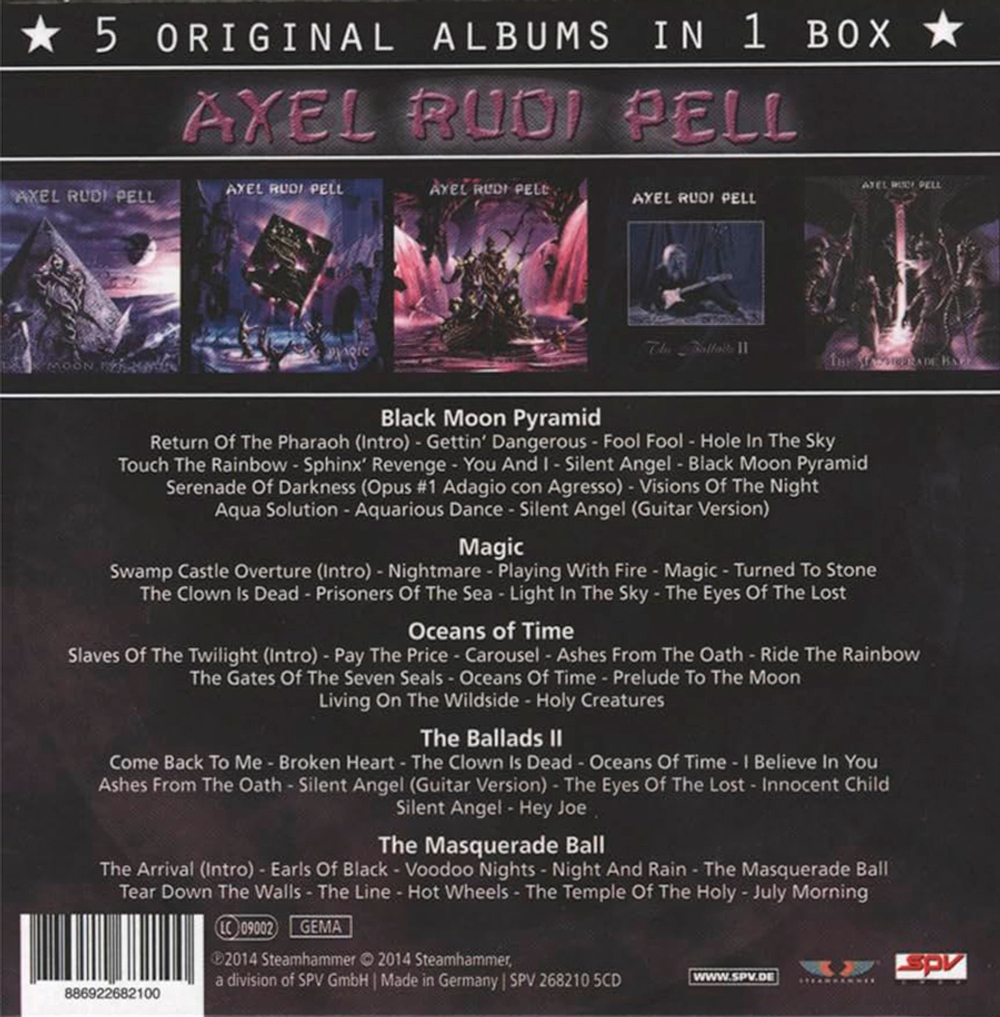 Axel Rudi Pell / Axel Rudi Pell (5 Original Albums In 1 Box)(5CD)