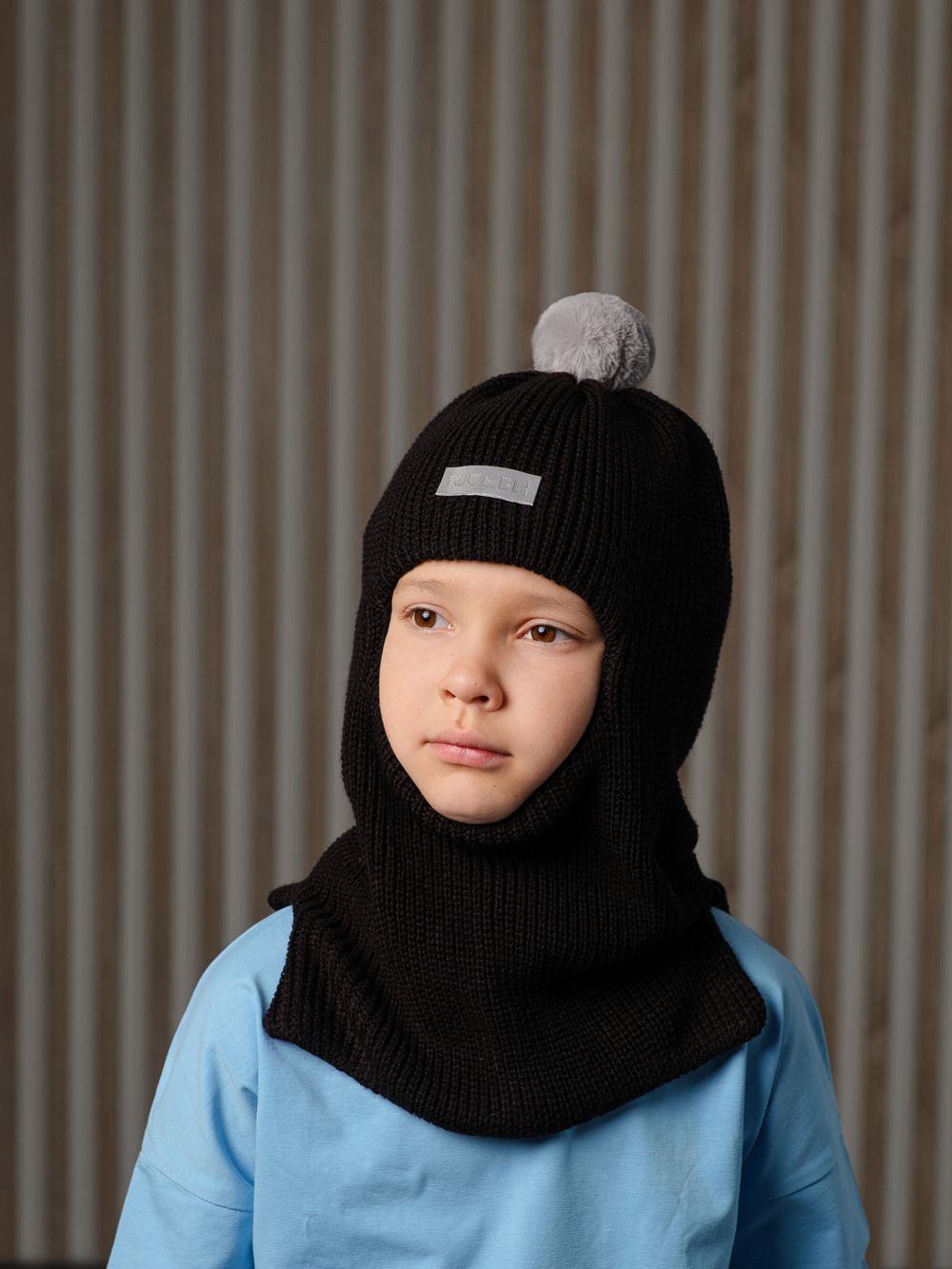 Шлем зимний вязаный (Черный) МИШ