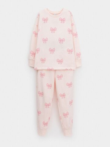 пижама  для девочки  К 1587/розовый,большие бантики