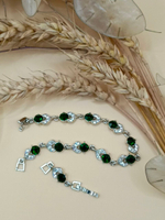 Браслет с цирконием в форме Цветка.