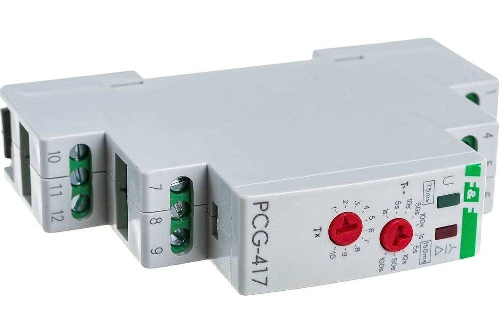 Реле времени PCG-417  2х8А 230В 2НО IP20 "звезда-треугольник" для пуска электродвигателей