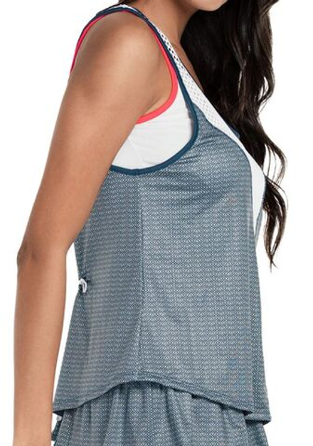 Топ теннисный Lucky in Love Palms D'Amour Royal Palm Layer Tank - slate