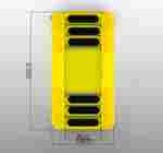 Надувная мини-лестница для бассейна из ПВХ, жёлтый, 2,6*1,4*2,4 м