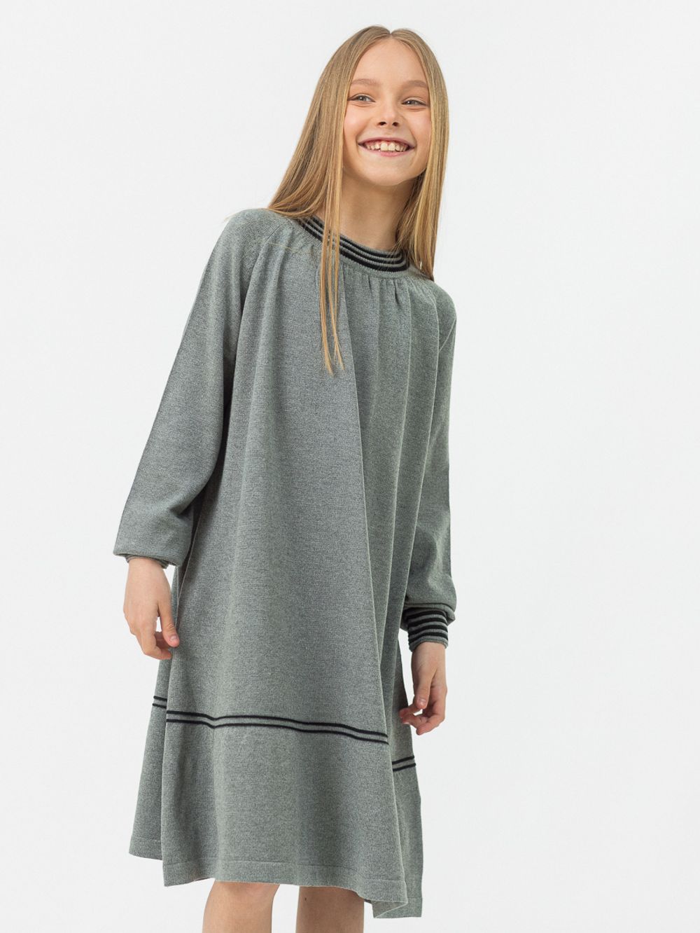 Платье для девочки AT700  серый