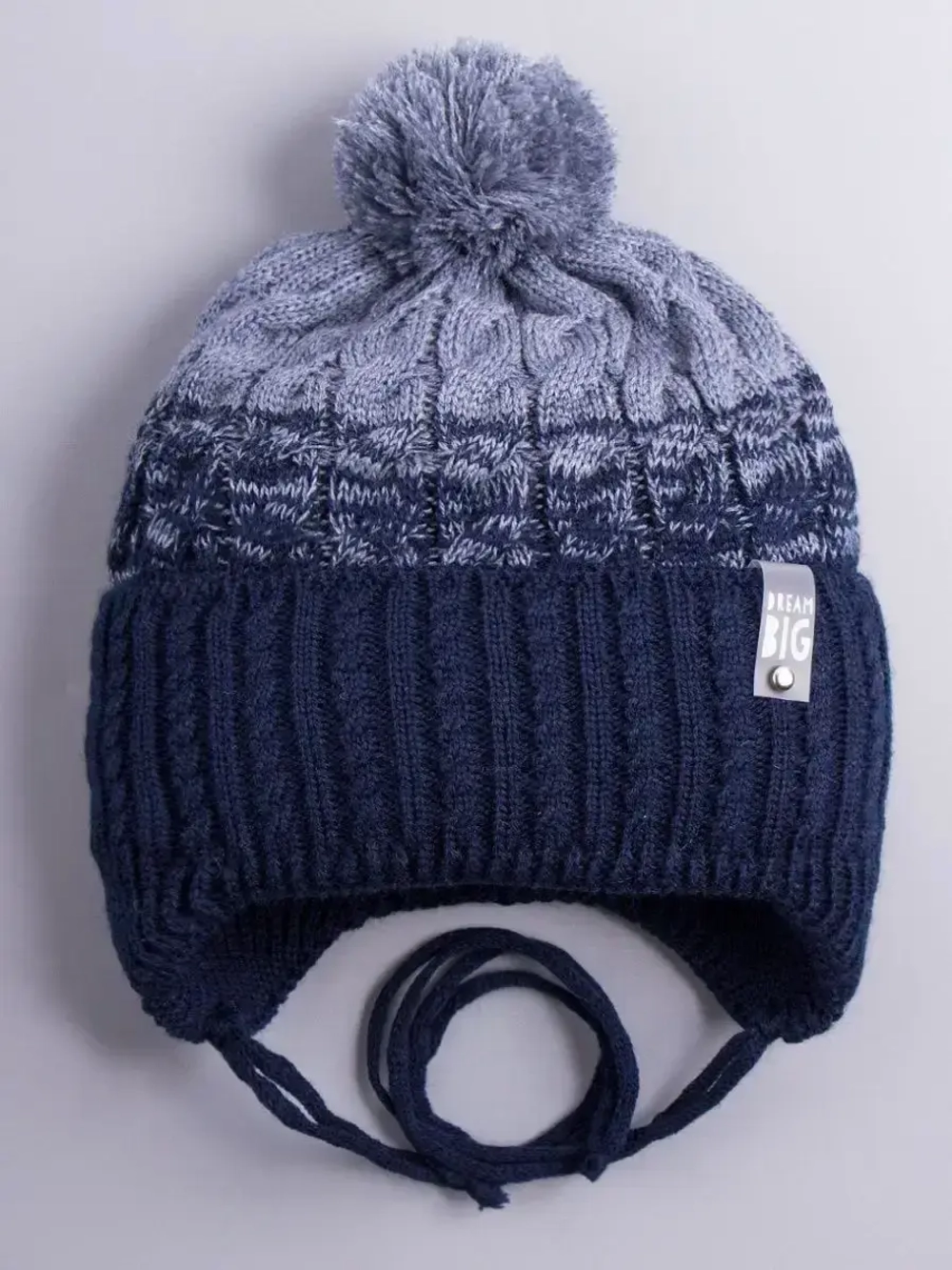 Шапка для мальчика осенняя на завязках