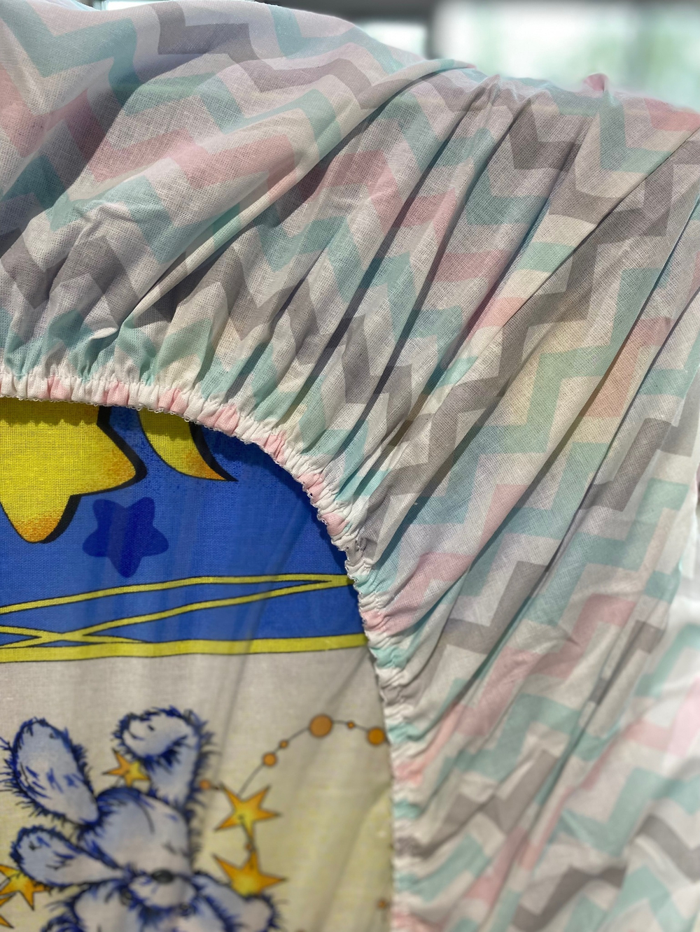 Простынь универсальная на резинке поплин (бирюз. цвет)