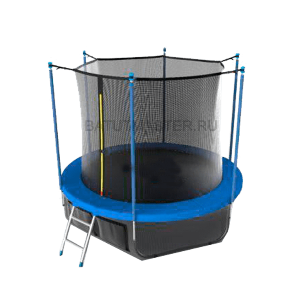 Батут детский с сеткой и лестницей, диаметр 8 фт