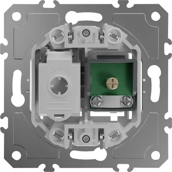 Donel D16 Механизм розетки RJ45/TV cat.6,ClassE-8/0-2400 МГц