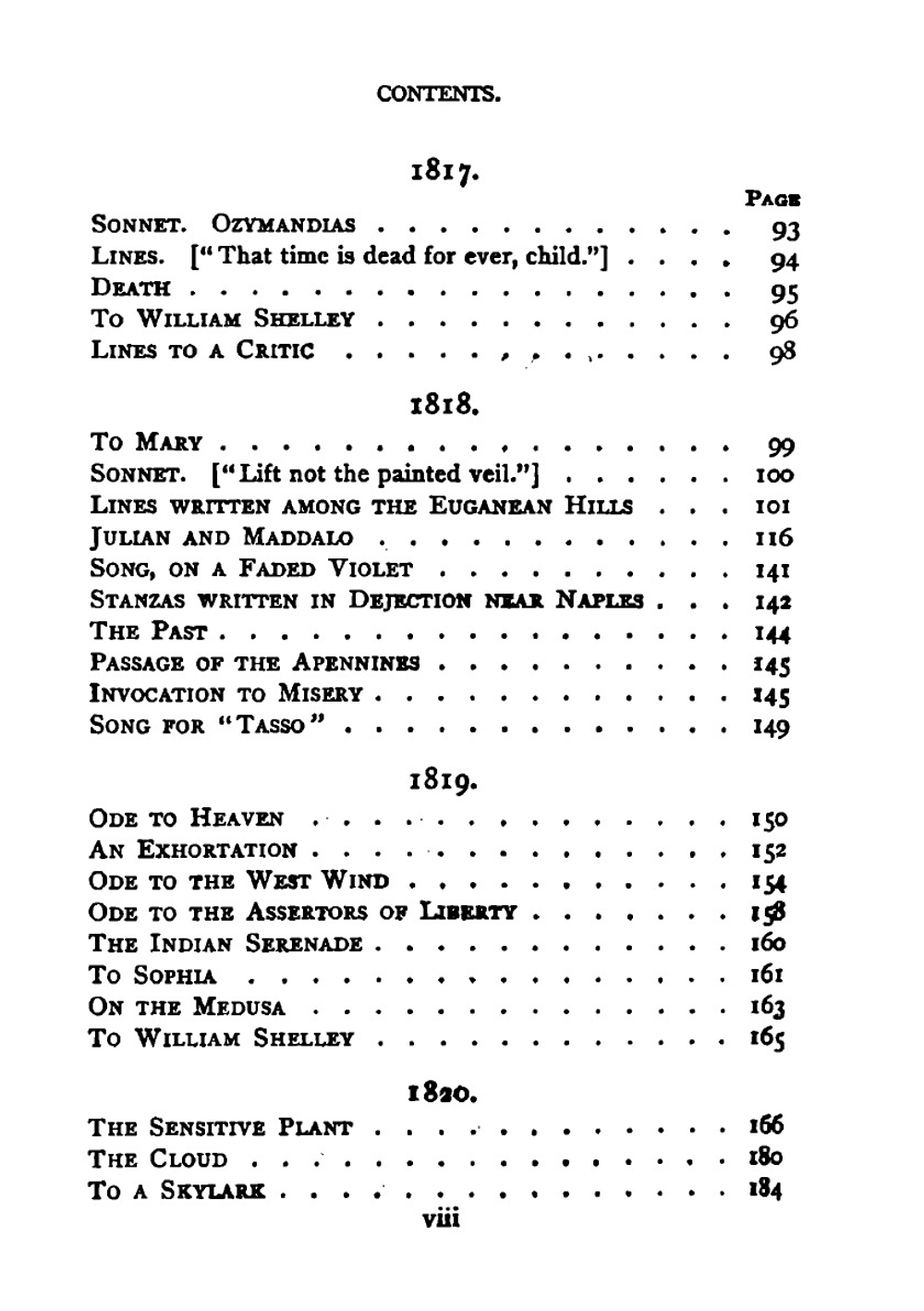 Poems selected from Percy Bysshe Shelley | Percy Bysshe Shelley