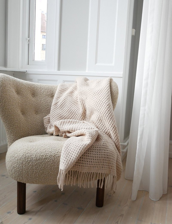 Плед 130х200 Elvang Basket бежевый