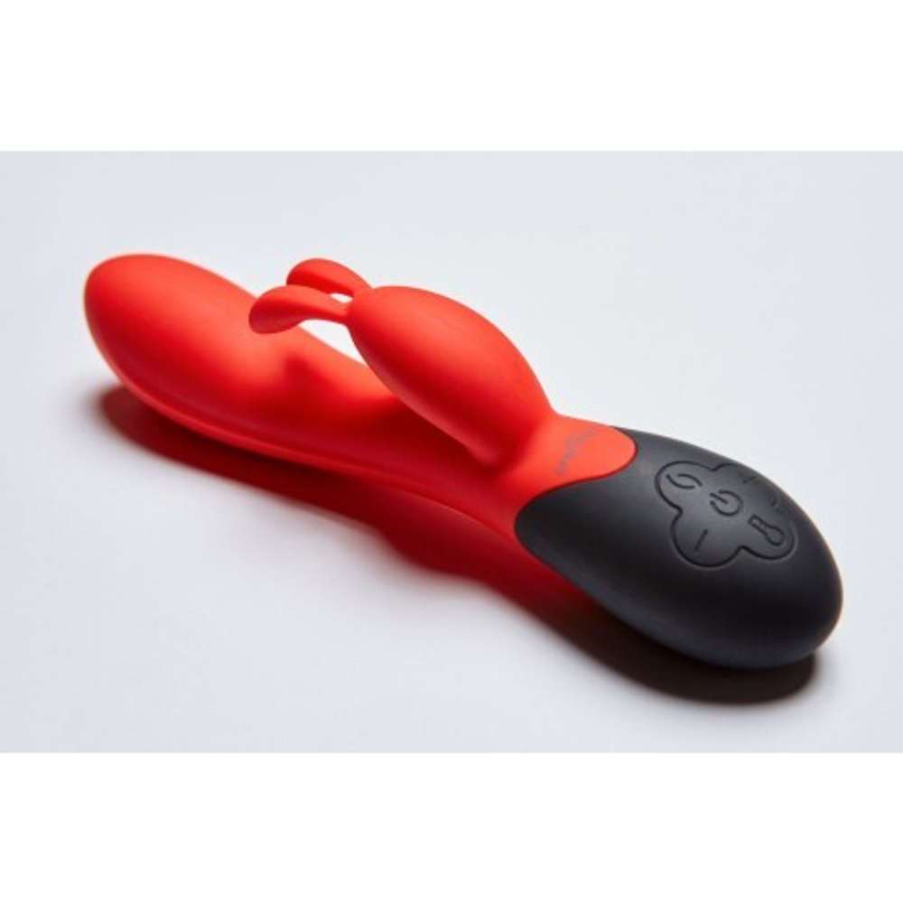 Нагреваемый вибратор кролик Gemini, цвет алый (INFINITE collection)