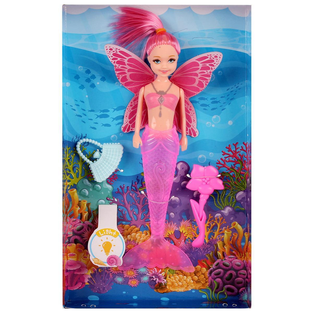 Кукла тип Модница Русалка с крыльями с аксесс. 24см, коробка 189-B8