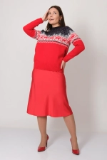 Джемпер С 849/ красно-синий